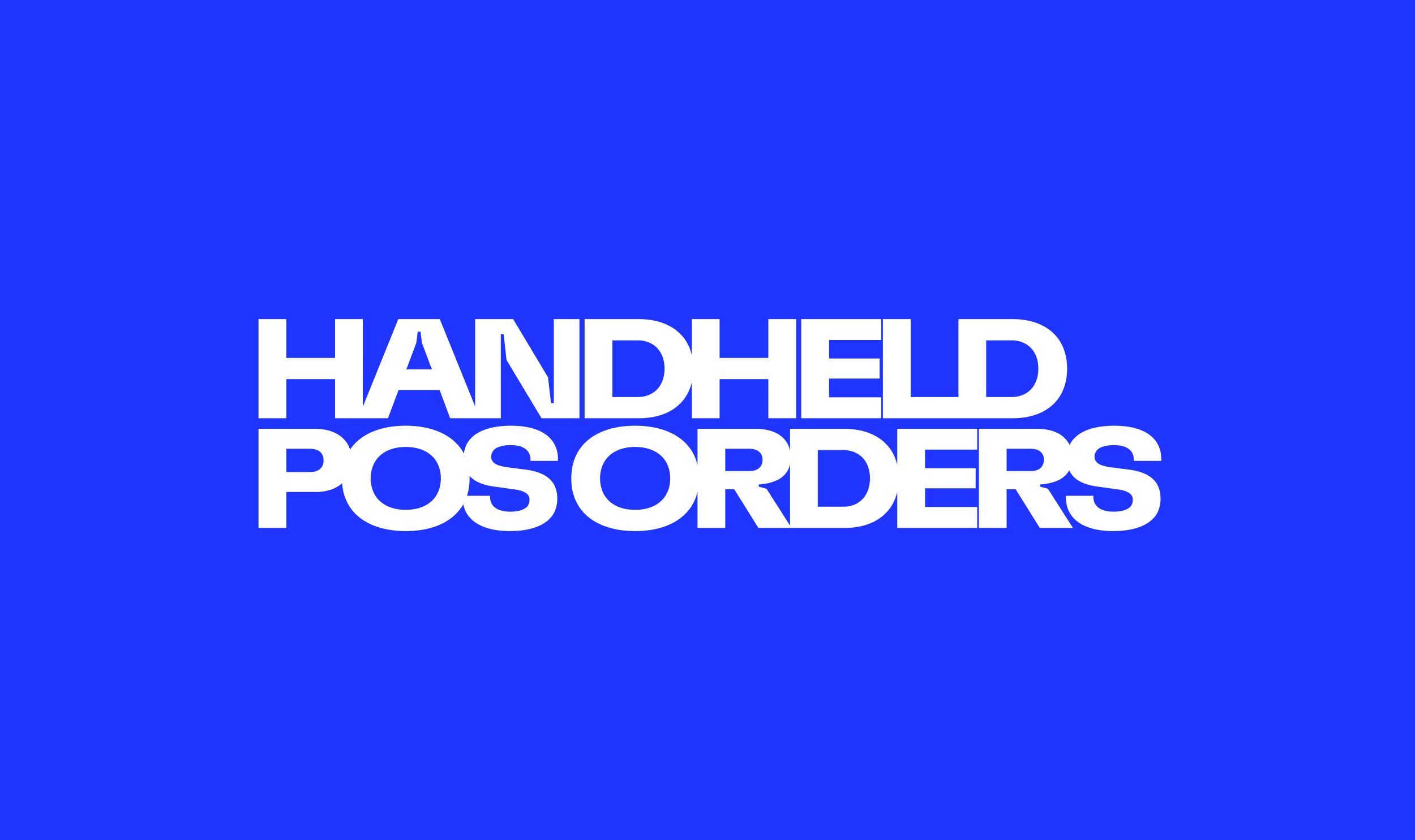 Read more about the article Handheld System Orders